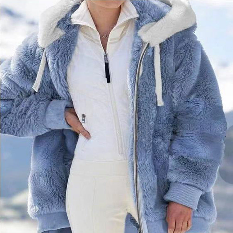 Veste Polaire Oversize à Capuche pour Femme