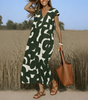 Robe Longue à Imprimé Géométrique pour Femme | Idéale pour l'Été