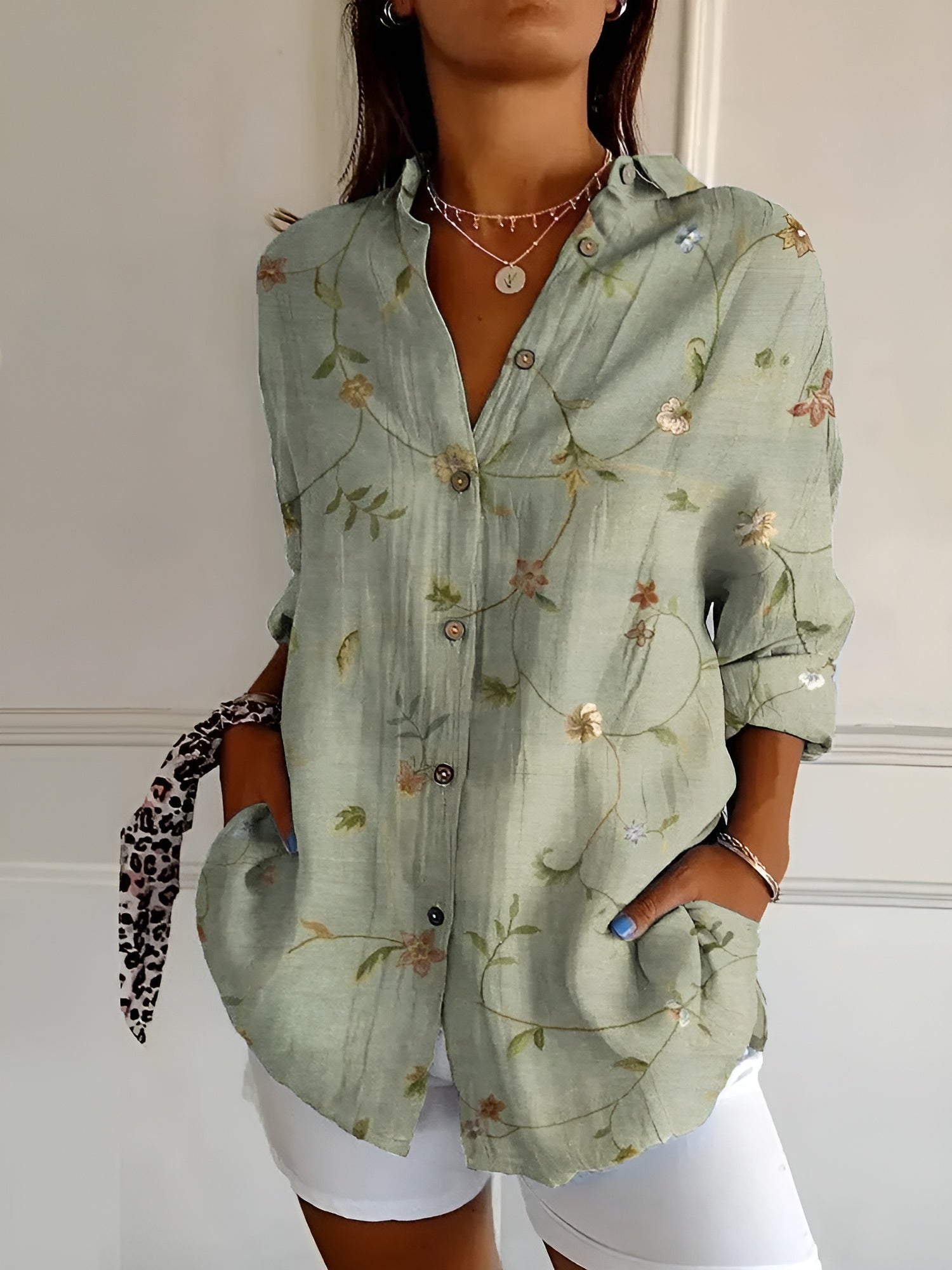 Chemise Longue Imprimée pour Femme | Idéale pour le Quotidien