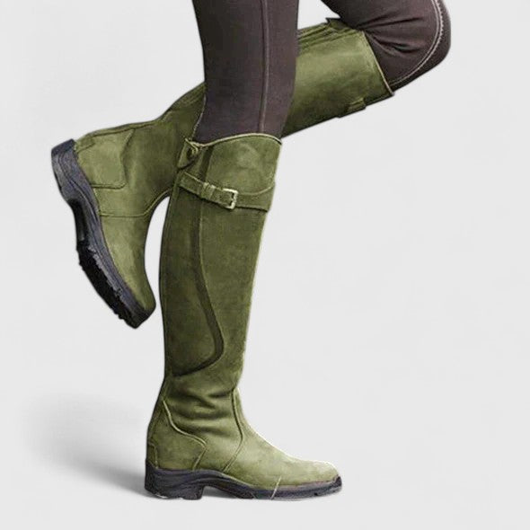 Bottes Cavalières Hautes en Simili Cuir pour Femme