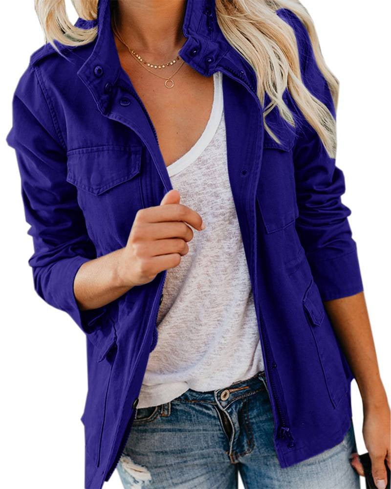 Veste à Col Revers en Coton pour Femme - Emilia Lane