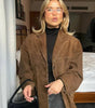 Veste Blazer Oversize en Suédine pour Femme - Emilia Lane