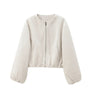 Veste Bomber Courte à Col Rond pour Femmes - Emilia Lane