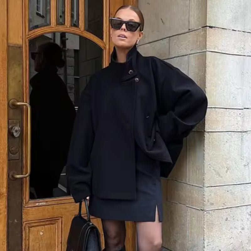 Veste Courte Chic en Laine pour Femmes - Emilia Lane