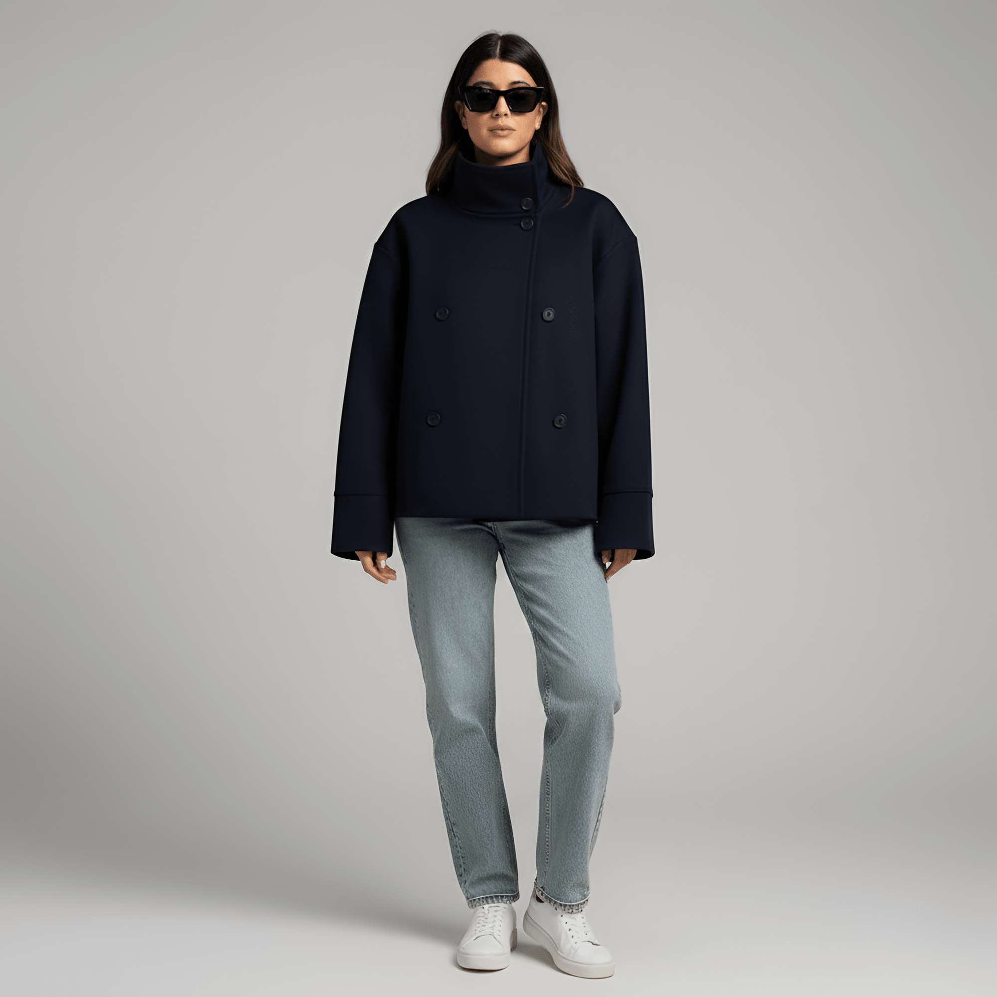 Veste courte en laine mélangée pour Femme - Emilia Lane