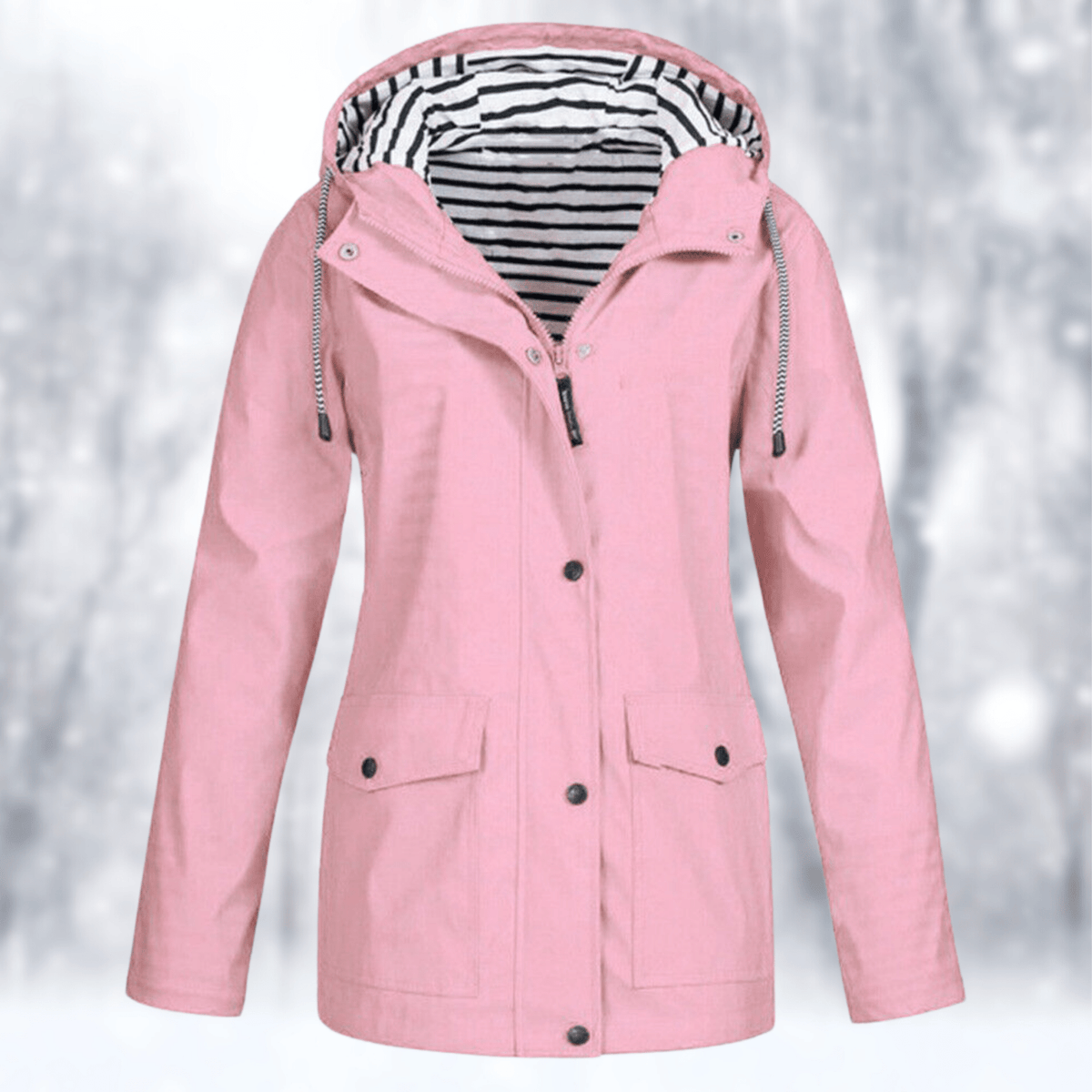 Veste de Pluie Courte à Capuche pour Femme - Emilia Lane
