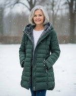 Veste d'hiver matelassée avec capuche pour femmes - Emilia Lane
