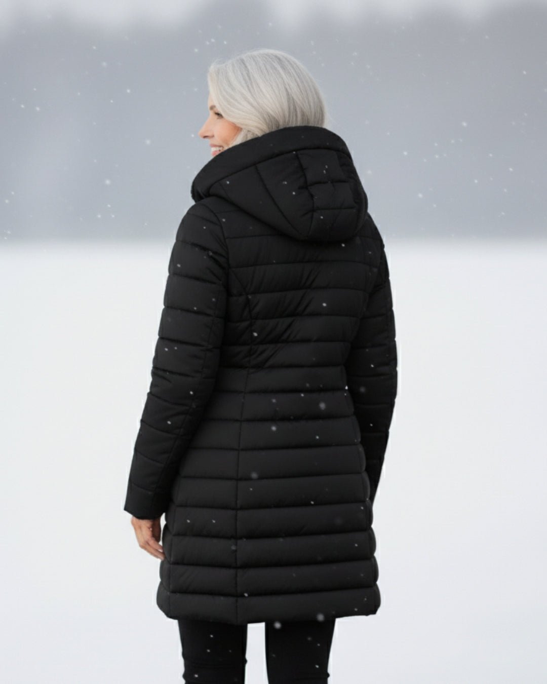Veste d'hiver matelassée avec capuche pour femmes - Emilia Lane