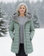 Veste d'hiver matelassée avec capuche pour femmes - Emilia Lane