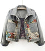 Veste en denim à imprimé floral pour Femmes - Emilia Lane
