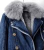 Veste en Denim Doublée de Fausse Fourrure pour Femme - Emilia Lane