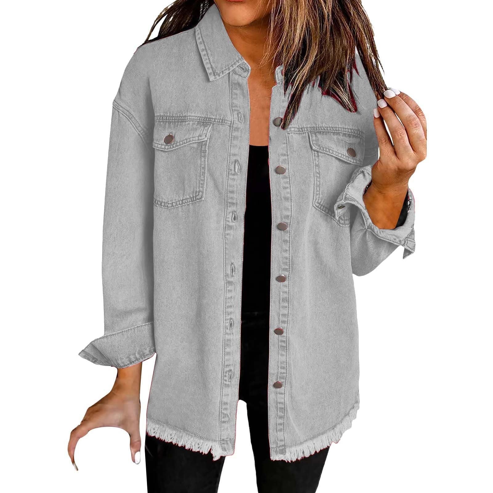 Veste en Denim Frangée pour Femmes - Emilia Lane