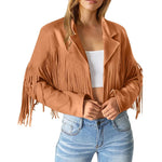 Veste en Suède avec Franges pour Femmes - Emilia Lane