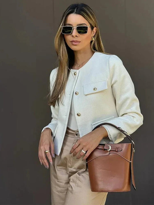 Veste en Tweed Classique pour Femme - Emilia Lane