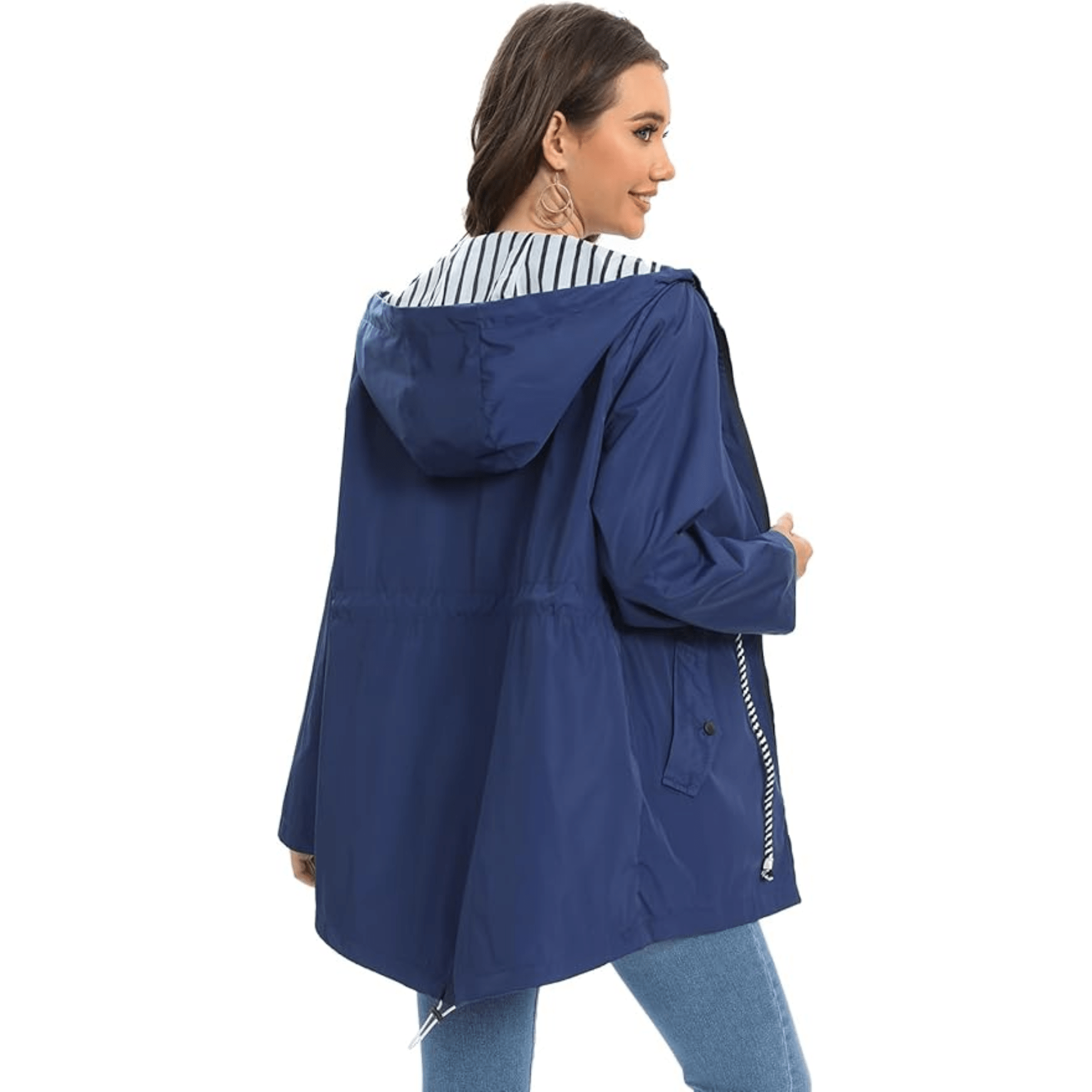 Veste Imperméable à Capuche et Cintrée pour Femme | Idéale pour le Quotidien - Emilia Lane