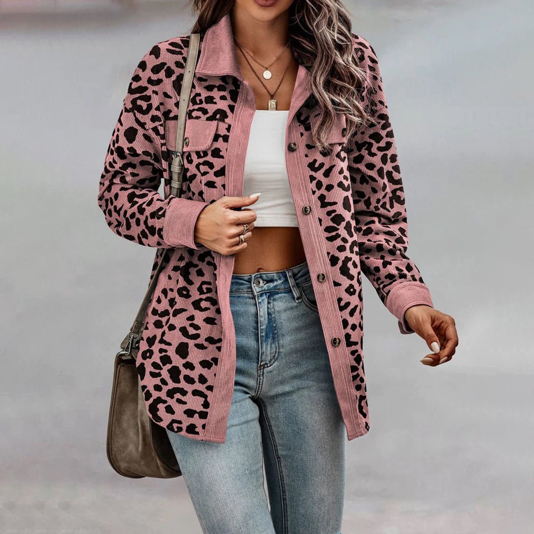 Veste Longue Imprimée Léopard pour Femmes - Emilia Lane