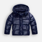 Doudoune Oversize Matelassée Brillante à Capuche pour Femme