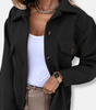 Veste Surchemise Longue en Laine Pour Femmes - Emilia Lane