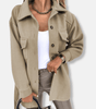 Veste Surchemise Longue en Laine Pour Femmes - Emilia Lane