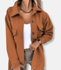 Veste Surchemise Longue en Laine Pour Femmes - Emilia Lane