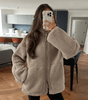 Veste Zippée Teddy à Coupe Décontractée pour Femmes - Emilia Lane