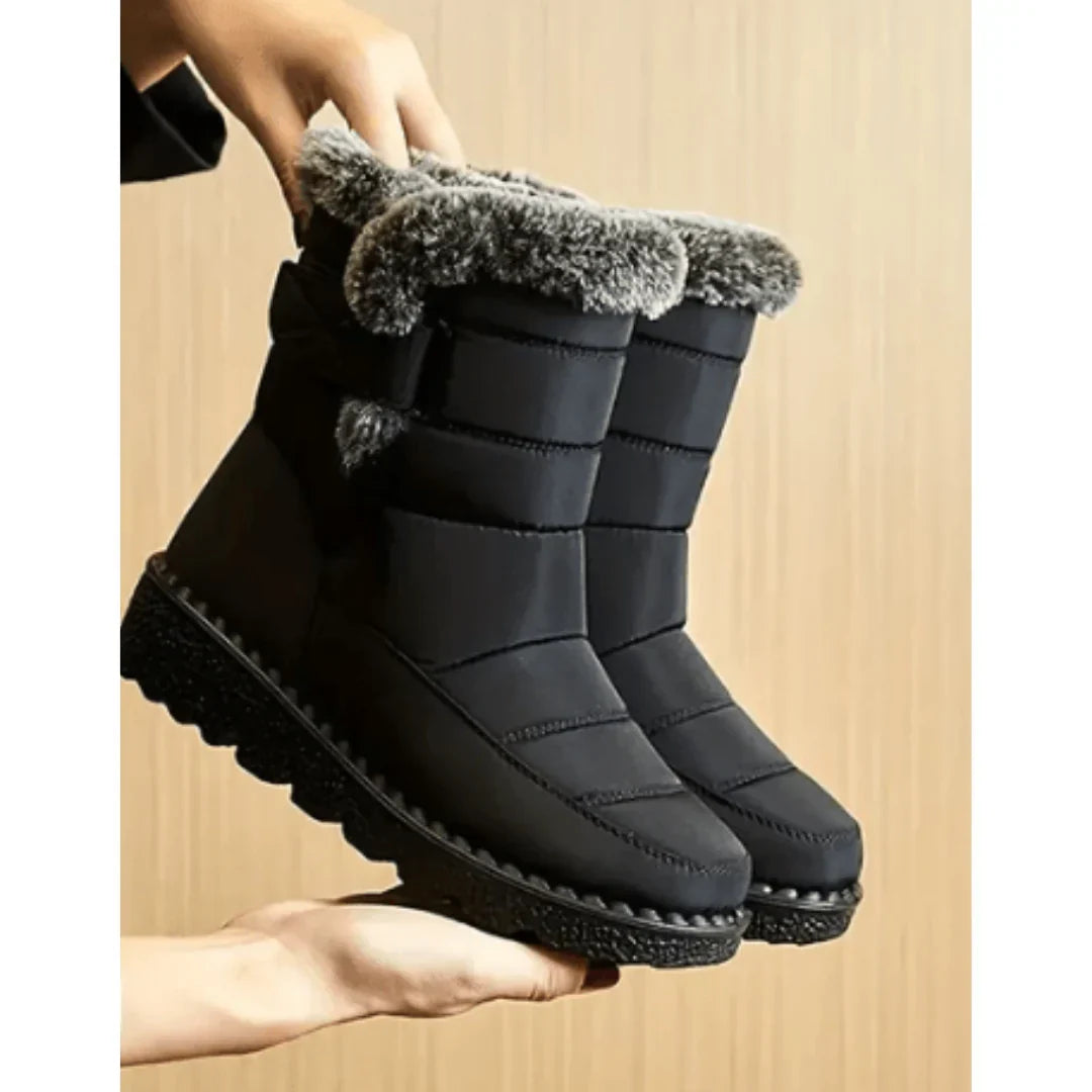 Botte Mi-Mollet en Fourrure pour Femme