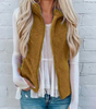 Gilet Sans Manches Zippé en Polaire pour Femme